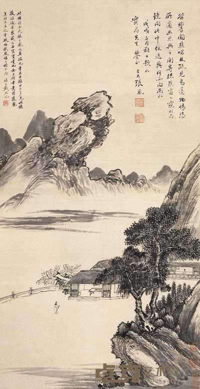 张风 蕉窗逸兴 立轴 105.5×54cm